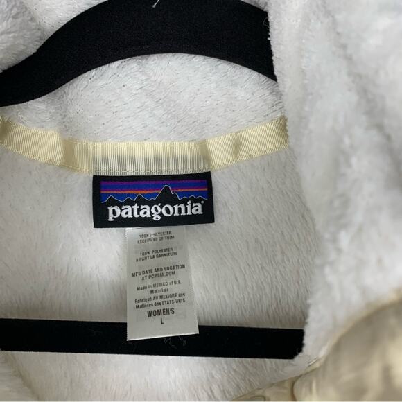Patagonia Women's Re-Tool Snap-T Fleece Pullover cream long sleeve women’s sz L - Picture 2 of 4